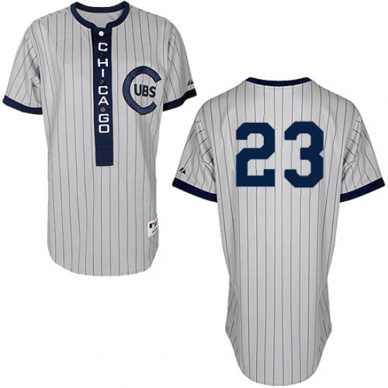 Men's Majestic Chicago Cubs #23 Ryne Sandberg Replica White 1909 Turn Back The Clock MLB Jersey - Ujersey