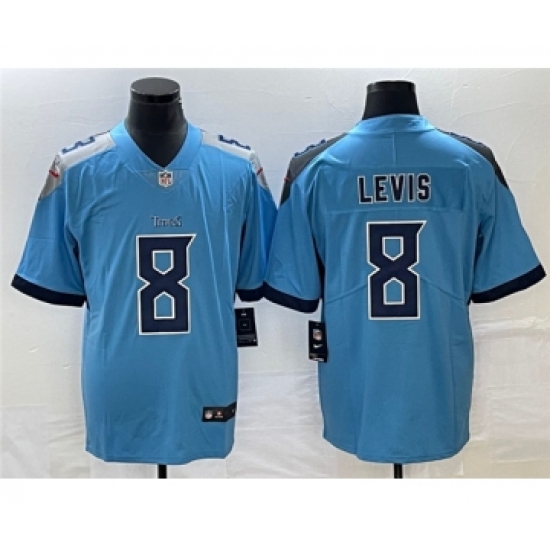 Men's Tennessee Titans #8 Will Levis Blue Vapor Untouchable Stitched Jersey - Ujersey