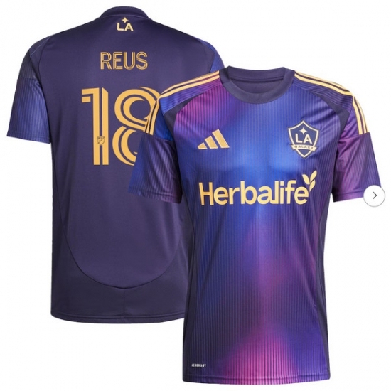 Mens LA Galaxy Marco Reus adidas Navy 2025 RIZON Replica Player Jersey - Ujersey