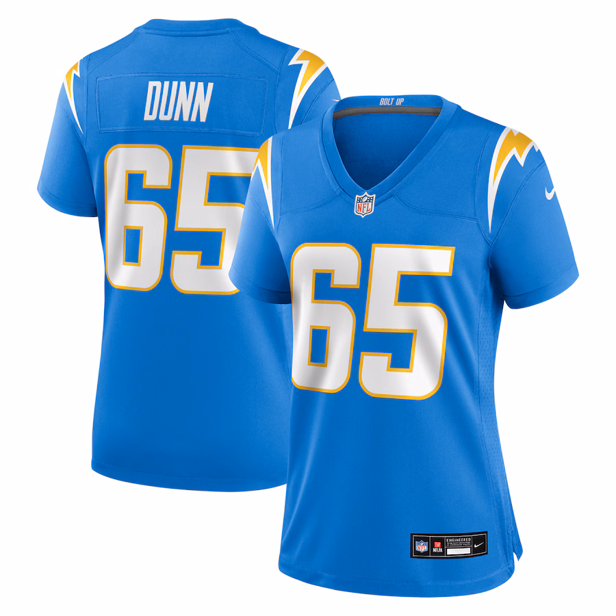Women's Los Angeles Chargers Michael Dunn Nike Powder Blue Team Game Jersey - Ujersey