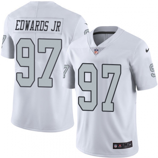 Youth Nike Oakland Raiders #97 Mario Edwards Jr Limited White Rush Vapor Untouchable NFL Jersey