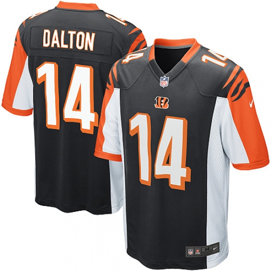 Men's Nike Cincinnati Bengals #14 Andy Dalton Game Black Team Color NFL Jersey - Ujersey