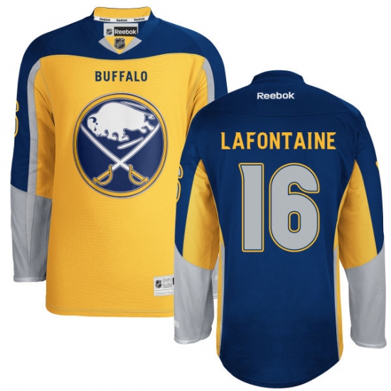 Women's Reebok Buffalo Sabres #16 Pat Lafontaine Authentic Gold Third NHL Jersey - Ujersey