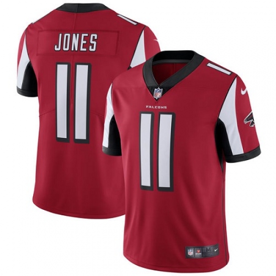 Youth Nike Atlanta Falcons #11 Julio Jones Red Team Color Vapor Untouchable Limited Player NFL Jersey - Ujersey