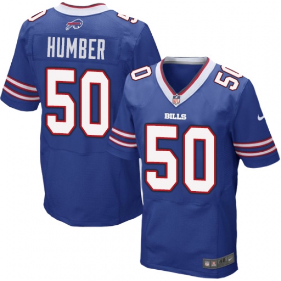 Men's Nike Buffalo Bills #50 Ramon Humber Elite Royal Blue Team Color NFL Jersey - Ujersey