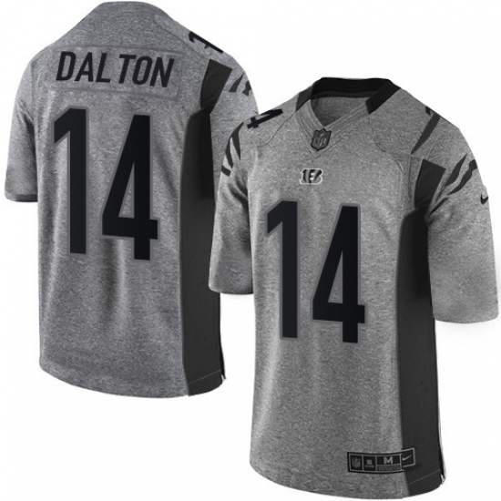 Men's Nike Cincinnati Bengals #14 Andy Dalton Limited Gray Gridiron NFL Jersey - Ujersey
