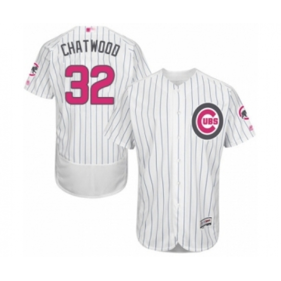 Men's Chicago Cubs #32 Tyler Chatwood Authentic White 2016 Mother's Day Fashion Flex Base Baseball Player Jersey - Ujersey