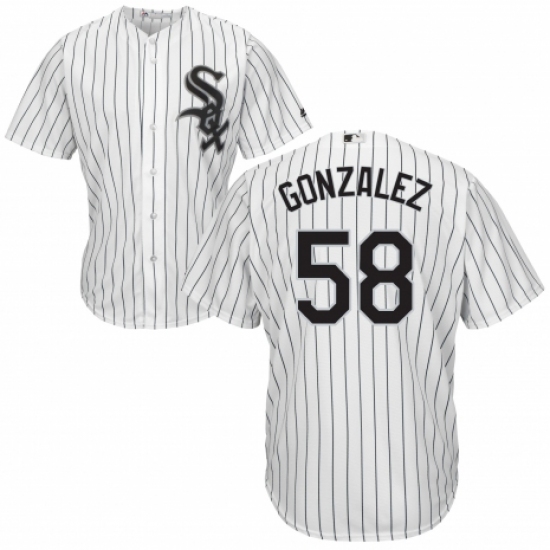 Youth Majestic Chicago White Sox #58 Miguel Gonzalez Replica White Home Cool Base MLB Jersey - Ujersey