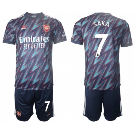 Men 2021-2022 Club Arsenal away blue 7 Soccer Jersey