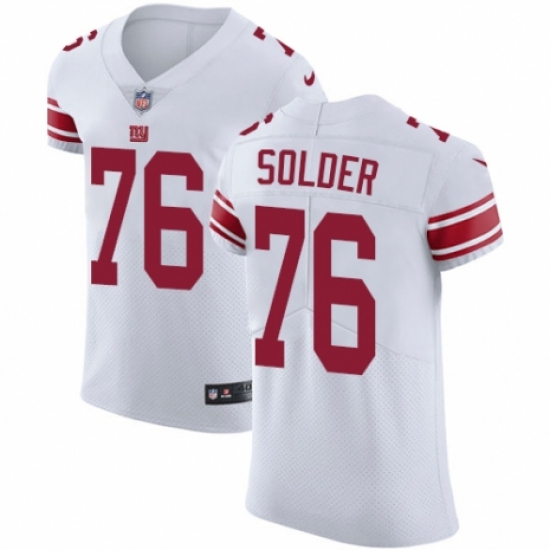 Men's Nike New York Giants #76 Nate Solder White Vapor Untouchable Elite Player NFL Jersey - Ujersey