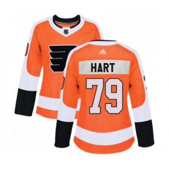 Women's Philadelphia Flyers #79 Carter Hart Authentic Orange Home Hockey Jersey - Ujersey