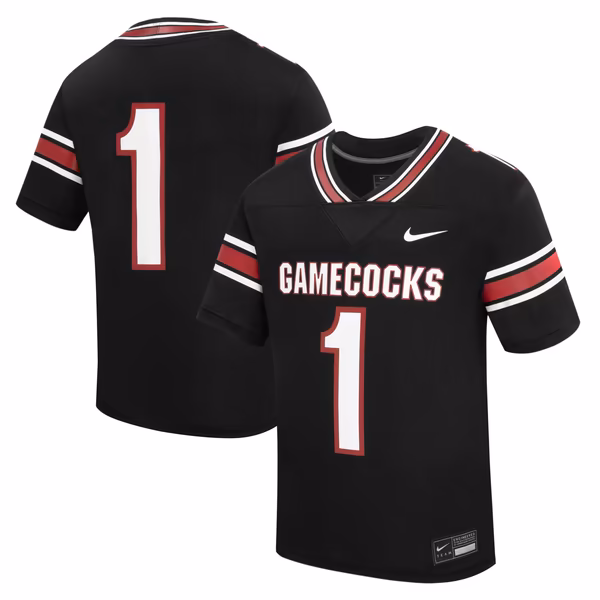 Youth Nike #1 Black South Carolina Gamecocks Alternate Replica Football Jersey - Ujersey