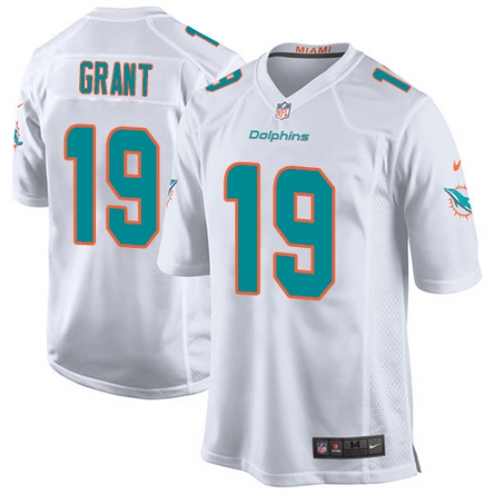 Men's Nike Miami Dolphins #19 Jakeem Grant Game White NFL Jersey - Ujersey