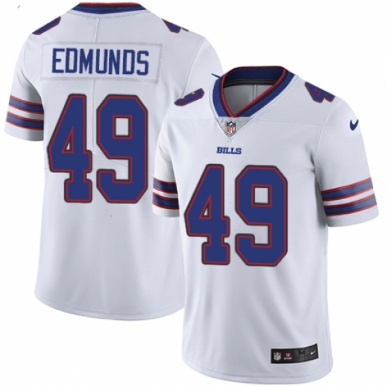 Men's Nike Buffalo Bills #49 Tremaine Edmunds White Vapor Untouchable Limited Player NFL Jersey - Ujersey
