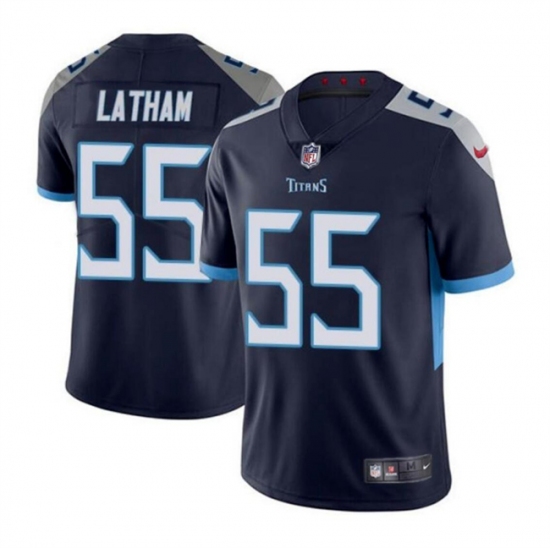 Men's Tennessee Titans #55 JC Latham Navy 2024 Draft Vapor Limited Football Stitched Jersey - Ujersey