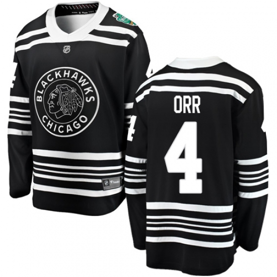 Men's Chicago Blackhawks #4 Bobby Orr Black 2019 Winter Classic Fanatics Branded Breakaway NHL Jersey - Ujersey