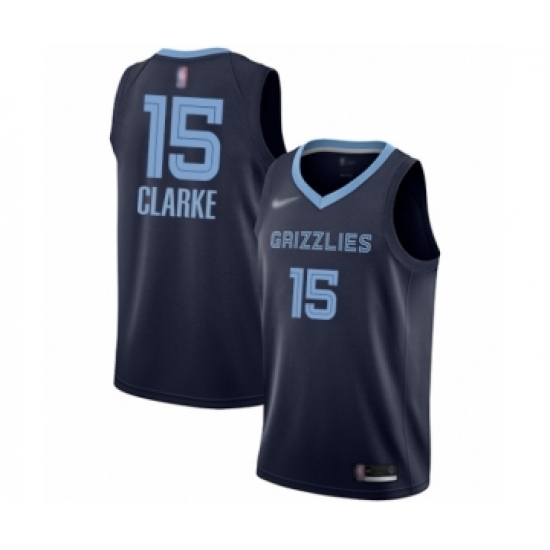 Youth Memphis Grizzlies #15 Brandon Clarke Swingman Navy Blue Finished Basketball Jersey - Icon Edition - Ujersey