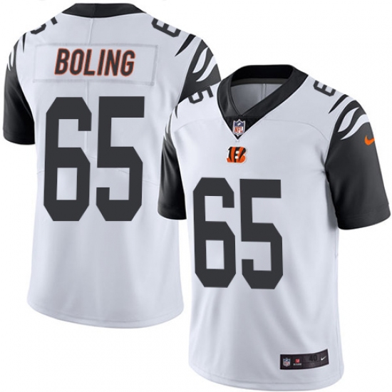 Men's Nike Cincinnati Bengals #65 Clint Boling Elite White Rush Vapor Untouchable NFL Jersey - Ujersey