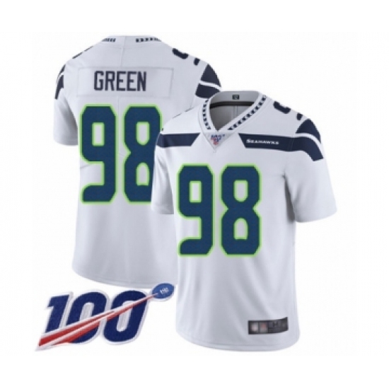Youth Seattle Seahawks #98 Rasheem Green White Vapor Untouchable Limited Player 100th Season Football Jersey - Ujersey