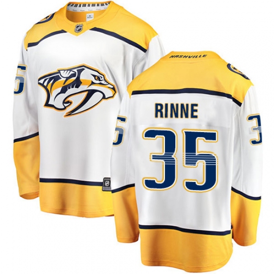 Youth Nashville Predators #35 Pekka Rinne Fanatics Branded White Away Breakaway NHL Jersey - Ujersey