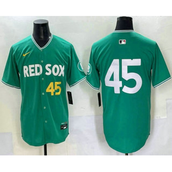 Men's Boston Red Sox #45 Pedro Martinez Green 2025 City Connect Limited Jersey - Ujersey
