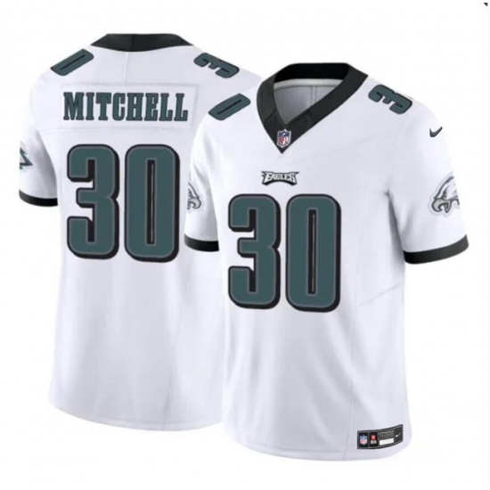 Men's Philadelphia Eagles #30 Quinyon Mitchell White 2024 Draft F.U.S.E Vapor Untouchable Limited Football Stitched Jersey - Ujersey