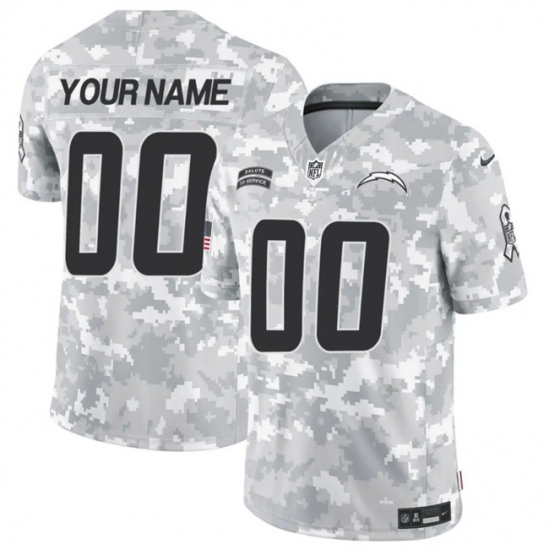 Men's Los Angeles Chargers Active Player Custom 2024 F.U.S.E Arctic Camo Salute To Service Limited Stitched Football Jersey - Ujersey