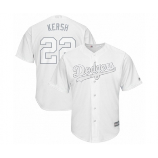 Men's Los Angeles Dodgers #22 Clayton Kershaw  Kersh  Authentic White 2019 Players Weekend Baseball Jersey - Ujersey