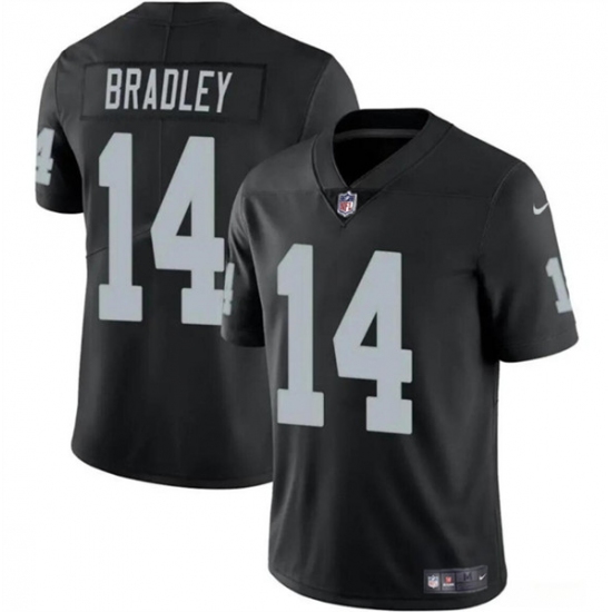 Men's Las Vegas Raiders #14 Carter Bradley Black 2024 Vapor Football Stitched Jersey - Ujersey