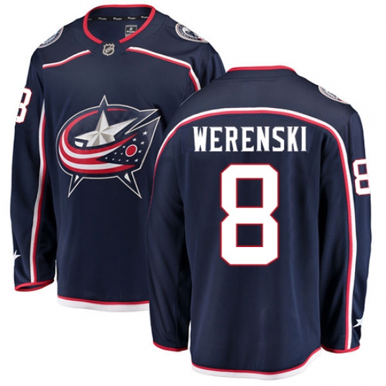 Youth Columbus Blue Jackets #8 Zach Werenski Fanatics Branded Navy Blue Home Breakaway NHL Jersey - Ujersey