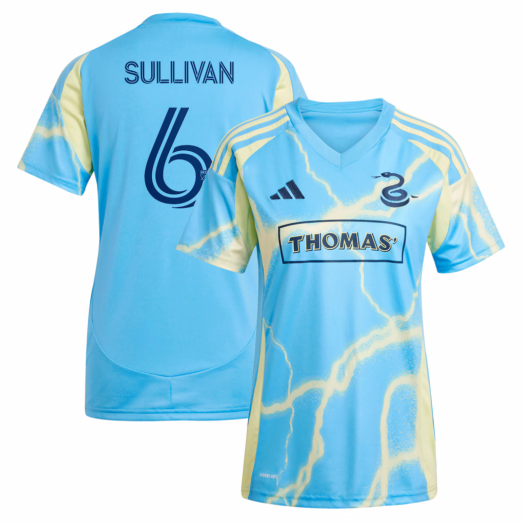 Women's Philadelphia Union Cavan Sullivan adidas Blue 2025 The Voltage Kit Replica Player Jersey - Ujersey NHL