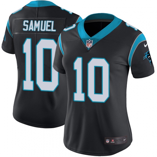 Women's Nike Carolina Panthers #10 Curtis Samuel Black Team Color Vapor Untouchable Limited Player NFL Jersey - Ujersey