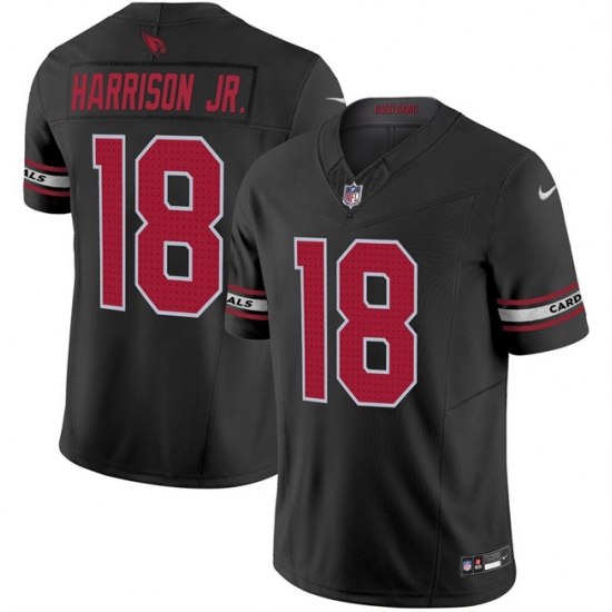 Men's Arizona Cardinals #18 Marvin Harrison Jr Black 2024 Draft F.U.S.E. Vapor Untouchable Limited Stitched Football Jersey - Ujersey