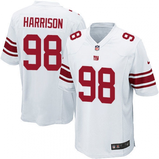Men's Nike New York Giants #98 Damon Harrison Game White NFL Jersey - Ujersey