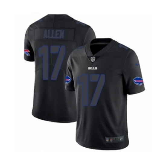 Men's Nike Buffalo Bills #17 Josh Allen Limited Black Rush Impact NFL Jersey - Ujersey