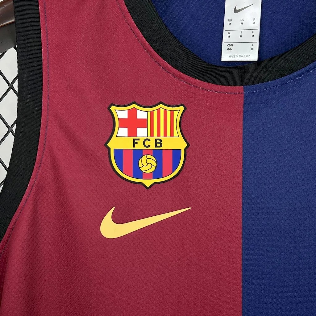Barcelona Soccer Jersey Basketball Home Custom Vest 2024/25