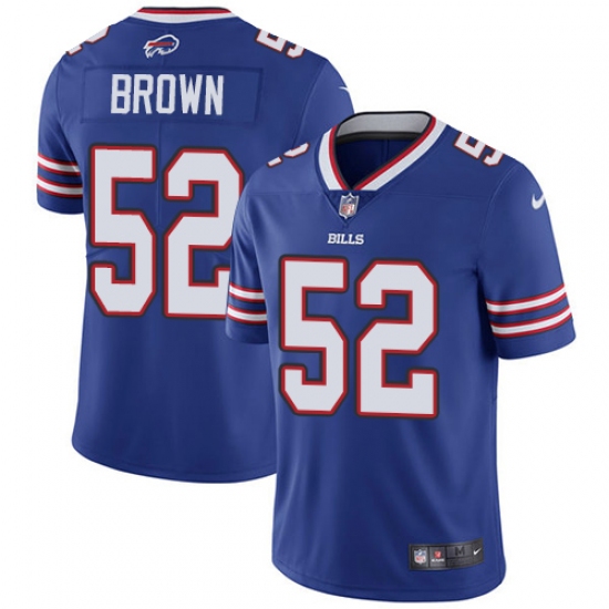 Youth Nike Buffalo Bills #52 Preston Brown Elite Royal Blue Team Color NFL Jersey