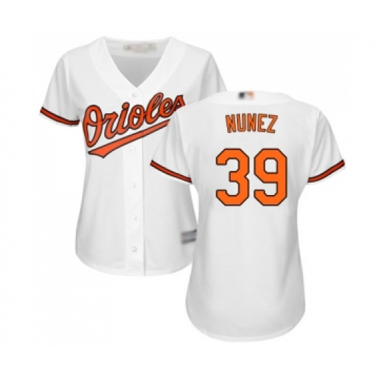 Women's Baltimore Orioles #39 Renato Nunez Replica White Home Cool Base Baseball Jersey - Ujersey