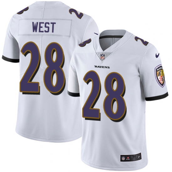Youth Nike Baltimore Ravens #28 Terrance West White Vapor Untouchable Limited Player NFL Jersey - Ujersey