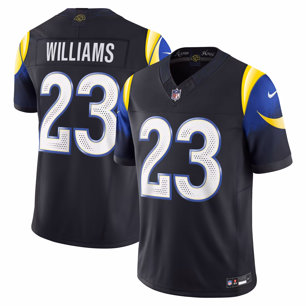 Men's Los Angeles Rams Kyren Williams Nike Dark Blue Rivalries Collection Stitched Limited Jersey - Ujersey