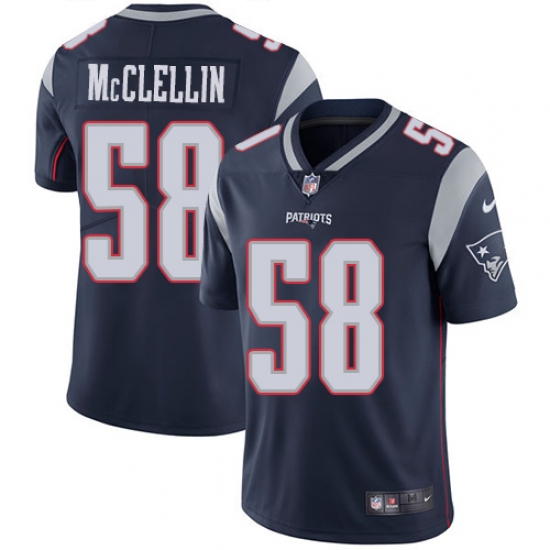 Youth Nike New England Patriots #58 Shea McClellin Navy Blue Team Color Vapor Untouchable Limited Player NFL Jersey - Ujersey