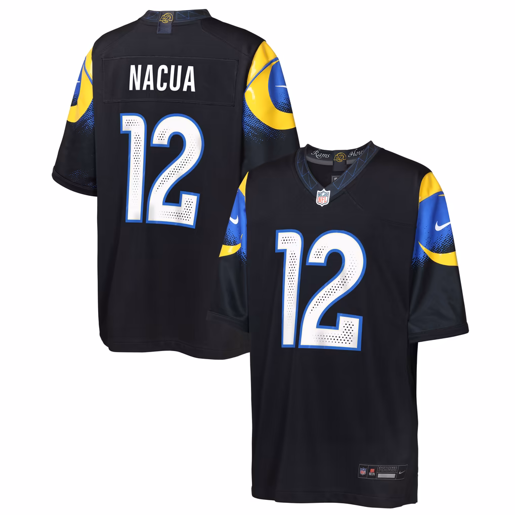 Youth Los Angeles Rams Puka Nacua Nike Dark Blue Rivalries Collection Game Jersey - Ujersey
