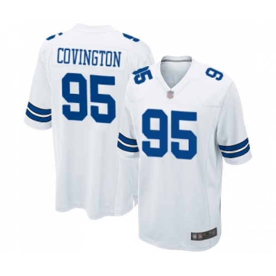 Men's Dallas Cowboys #95 Christian Covington Game White Football Jersey - Ujersey