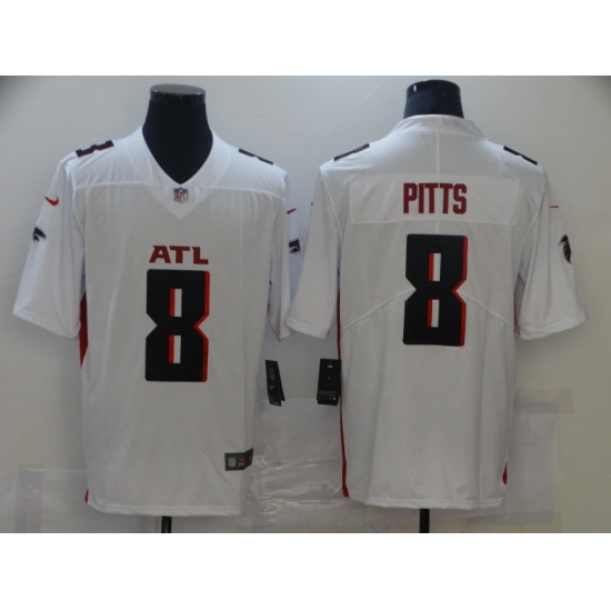 Men's Atlanta Falcons #8 Kyle Pitts Nike White 2021 NFL Draft First Round Pick Player Limited Jersey - Ujersey