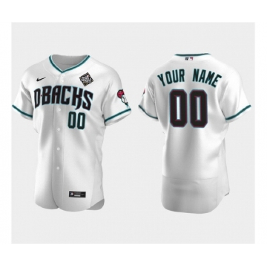 Men's Arizona Diamondbacks Actve Player Custom White 2023 World Series Flex Base Stitched Jersey - Ujersey