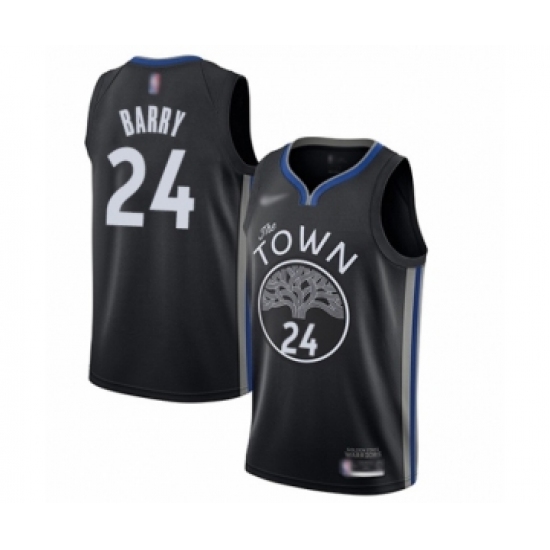 Youth Golden State Warriors #24 Rick Barry Swingman Black Basketball Jersey - 2019 20 City Edition - Ujersey