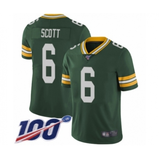 Men's Green Bay Packers #6 JK Scott Green Team Color Vapor Untouchable Limited Player 100th Season Football Jersey - Ujersey