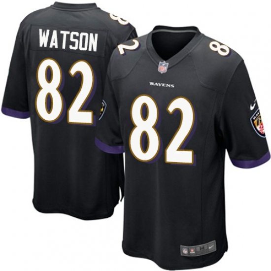 Men's Nike Baltimore Ravens #82 Benjamin Watson Game Black Alternate NFL Jersey - Ujersey