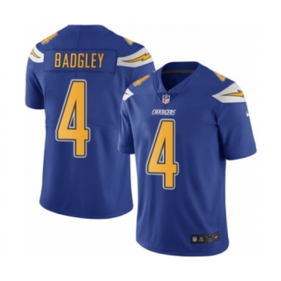 Youth Nike Los Angeles Chargers #4 Michael Badgley Limited Electric Blue Rush Vapor Untouchable NFL Jersey - Ujersey