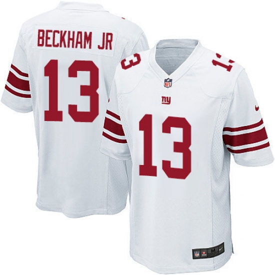 Men's Nike New York Giants #13 Odell Beckham Jr Game White NFL Jersey - Ujersey